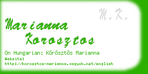 marianna korosztos business card