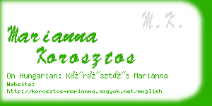 marianna korosztos business card